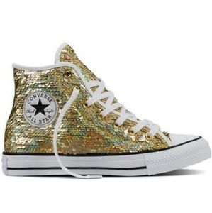 gold sequin chucks